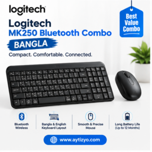 Logitech MK250 Wireless Keyboard Mouse Combo With Bangla