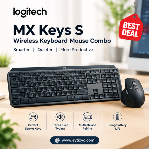 Logitech MX Keys S Wireless Keyboard Mouse Combo